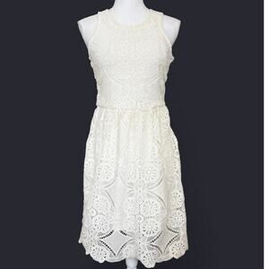 Japna NWT Cream Crochet Dress Size M
